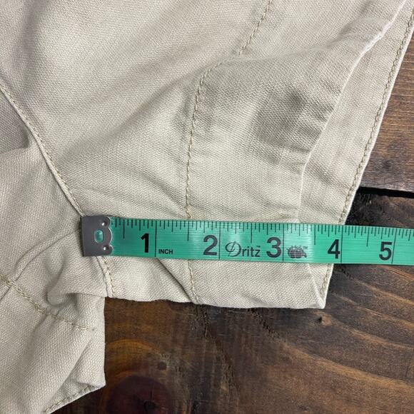 Joie Khaki Pleated Linen Cotton Blend Shorts Women's Size Small Summer Preppy - Picture 9 of 10